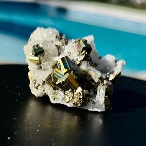 ✨ Beautiful Unique Pyrite + Quartz Crystal Cluster ✨